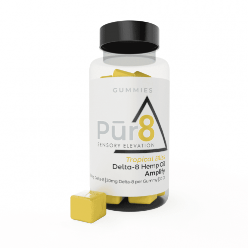 Bottle of Pur8 Delta 8 Gummies